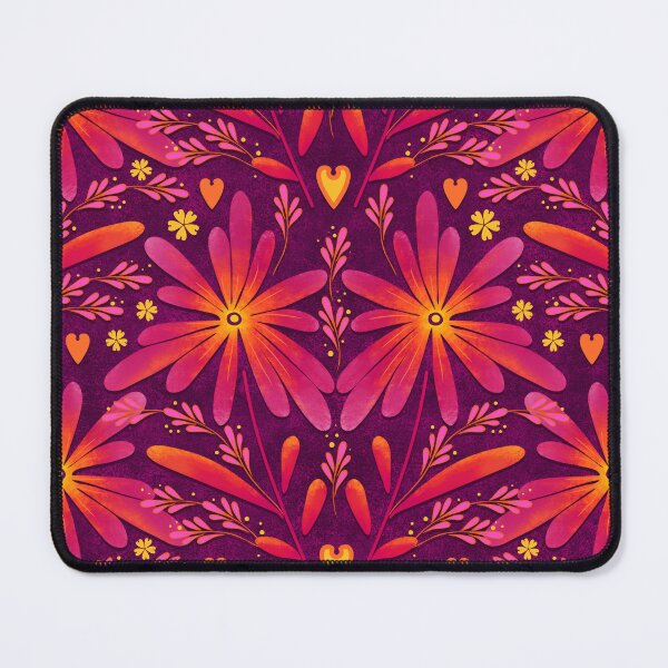 Item preview, Large daisies, pink on a dark lilac background designed and sold by Alex  Blud.