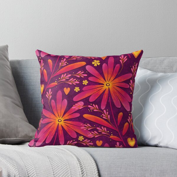Item preview, Large daisies, pink on a dark lilac background designed and sold by Alex  Blud.