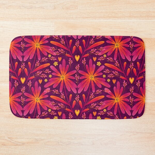 Item preview, Large daisies, pink on a dark lilac background designed and sold by Alex  Blud.