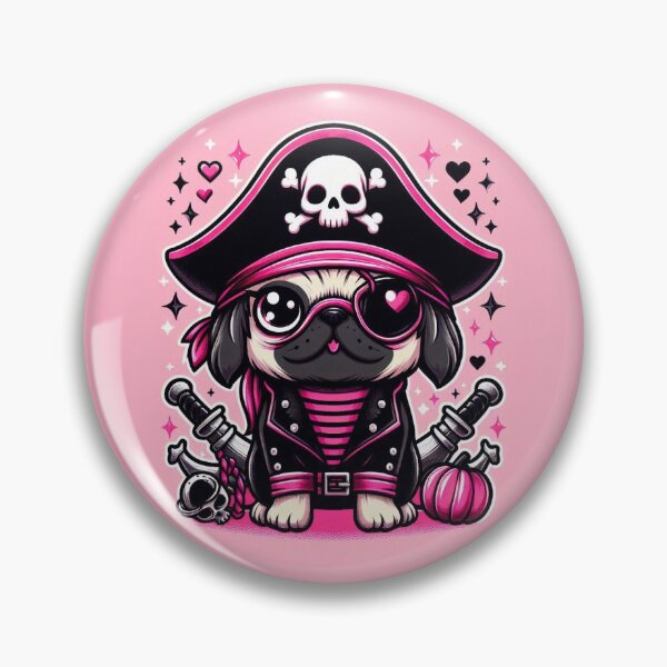 Item preview, Fawn pirate pug  designed and sold by SpookyCuties.