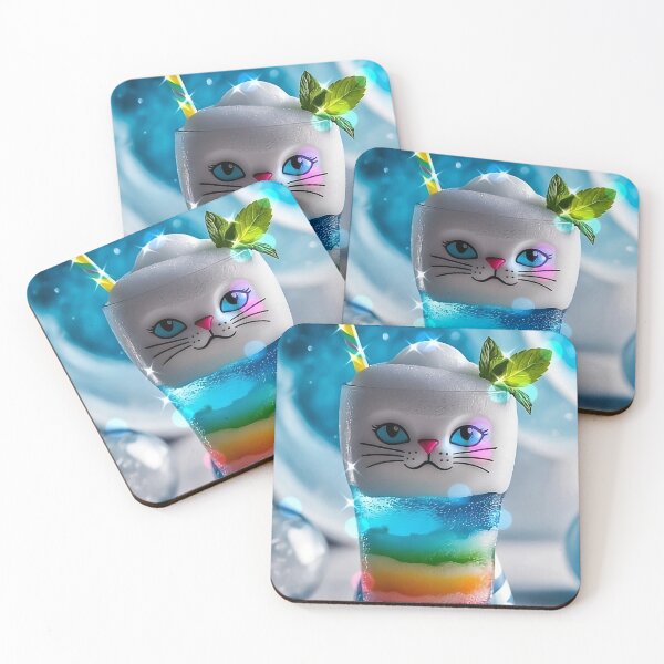 Item preview, Cosmic Feline Fantasy Drink” designed and sold by Sölëx Inkspire.