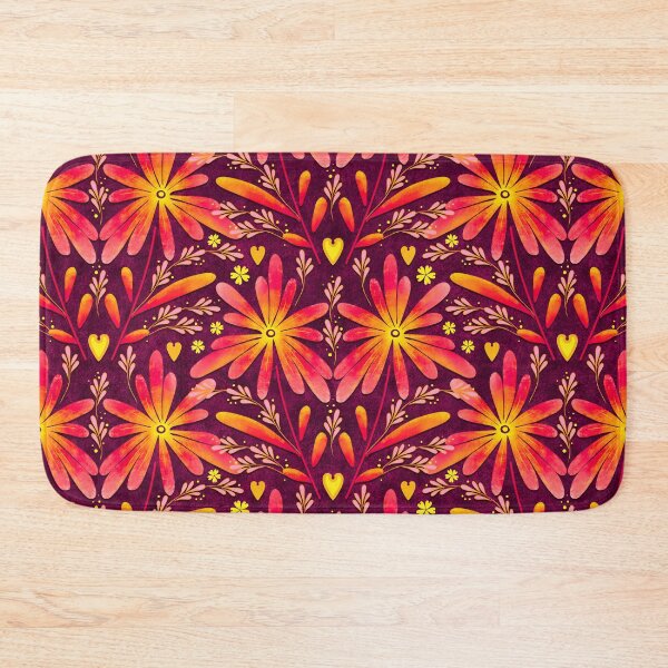 Item preview, Large daisies, Light red on a dark red background designed and sold by Alex  Blud.