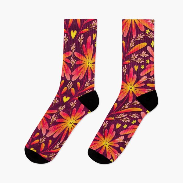 Item preview, Large daisies, Light red on a dark red background designed and sold by Alex  Blud.