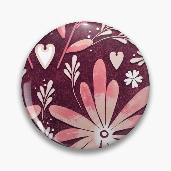 Item preview, Large daisies, Pink on burgundy background designed and sold by Alex  Blud.