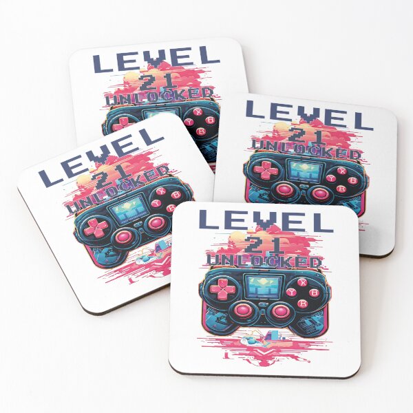 Item preview, Level 21 Unlocked Retro Gaming Birthday  designed and sold by al21ex.