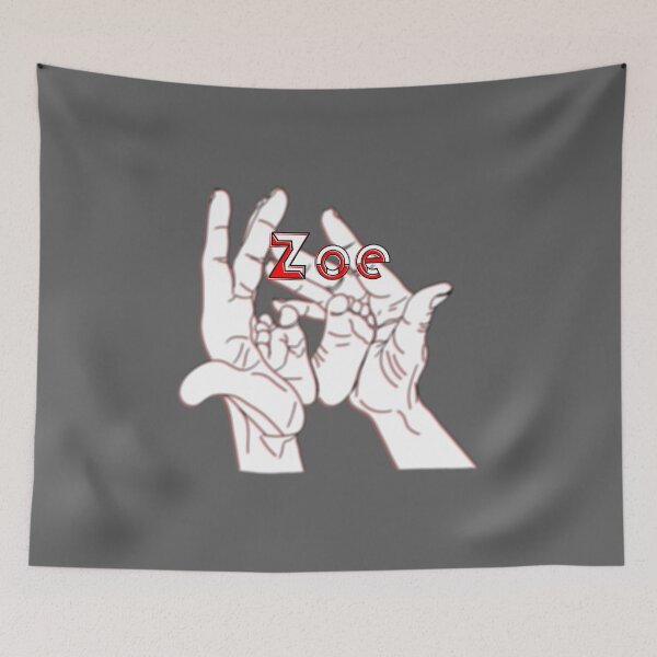 Item preview, Mother Mom holding baby feet in hands name Zoe designed and sold by 4rpixs.