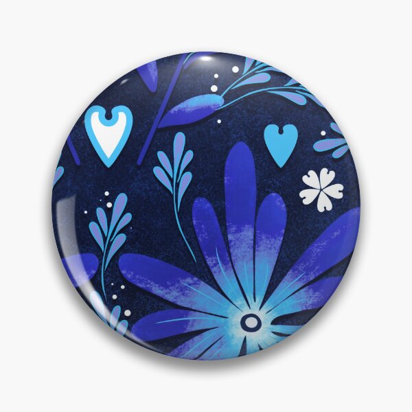 Item preview, Large daisies, Bright blue on a dark blue background designed and sold by Alex  Blud.