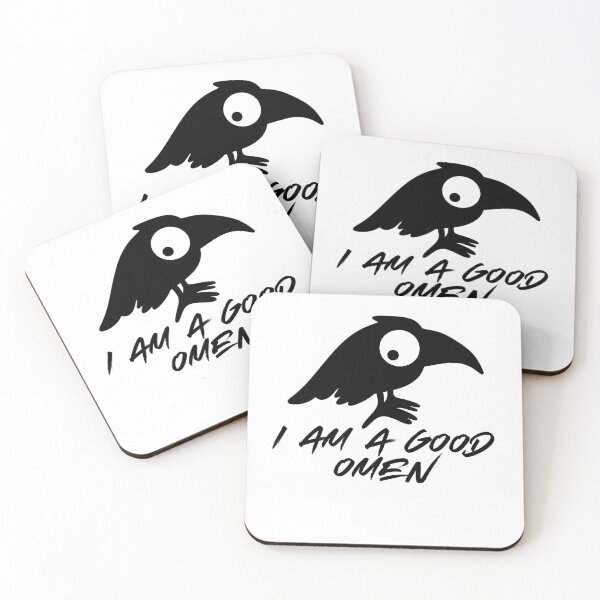 Item preview,  omen,  neil gaiman, good omen quote, black cat, lucky, crow designed and sold by GaliaTati.