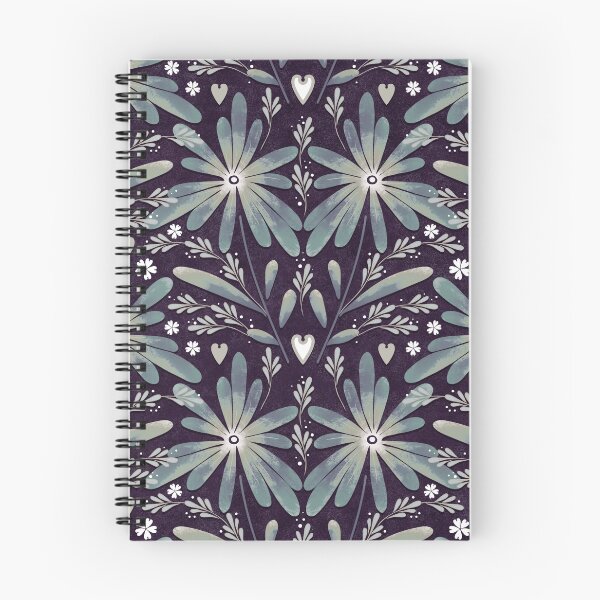 Item preview, Large daisies, Gray on dark gray background designed and sold by Alex  Blud.