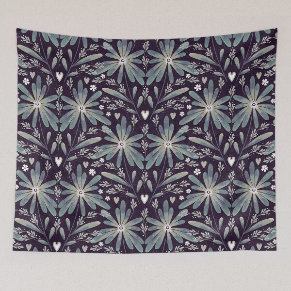 Item preview, Large daisies, Gray on dark gray background designed and sold by Alex  Blud.