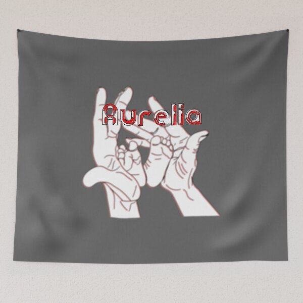 Item preview, Mother Mom holding baby feet in hands name Aurelia designed and sold by 4rpixs.