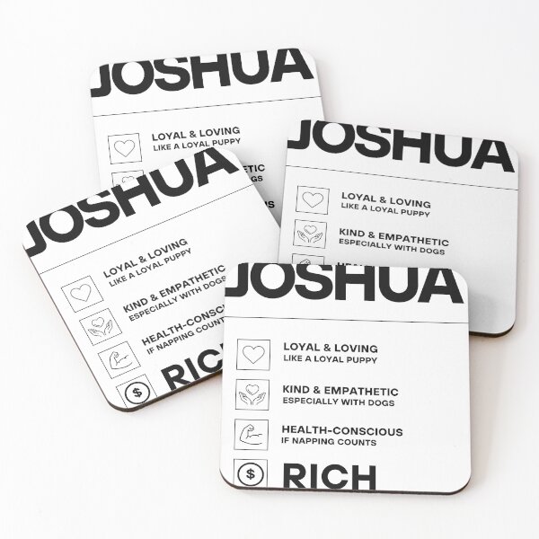 Artikelvorschau, JOSHUA | Lustige personalisierte Geburtstagsidee mit Namen entworfen und verkauft von OleOleStore.