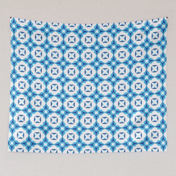 Item preview, Electric blue geometric pattern 22 designed and sold by AneissPiaf.