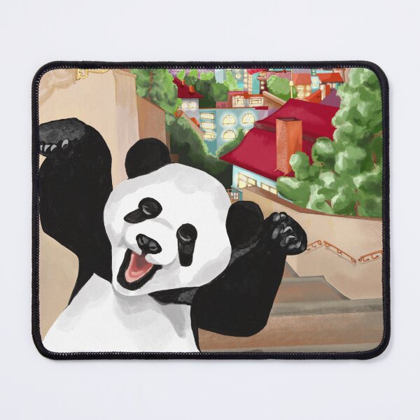 Item preview, Playful Panda Photobombs Cityscape in a Hilarious Moment ? designed and sold by Pandositive.