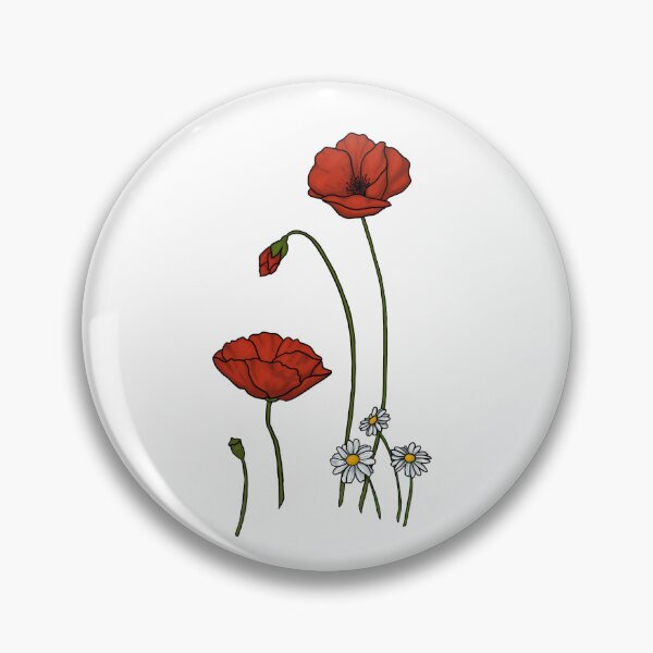 Artikelvorschau, Mohnblumen und Gänseblümchen entworfen und verkauft von paintyfiction.