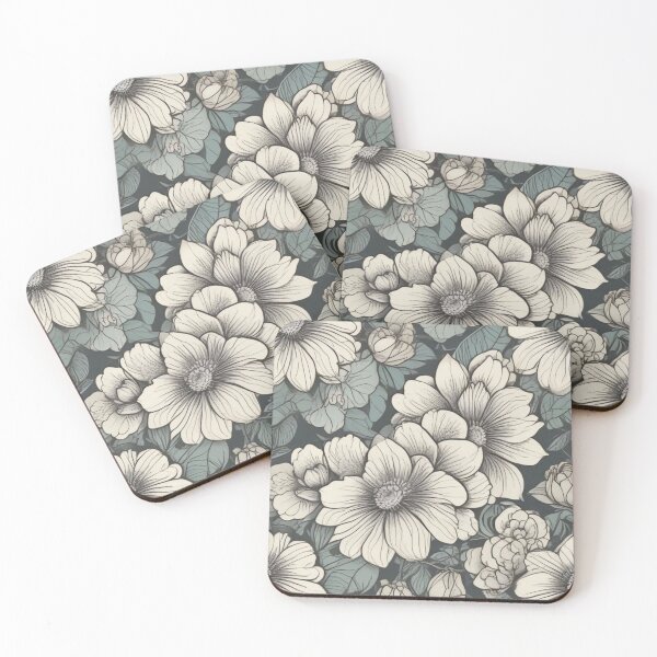 Aperçu de l'œuvre motif floral des années 1950 créée et vendue par GasconyPassion.