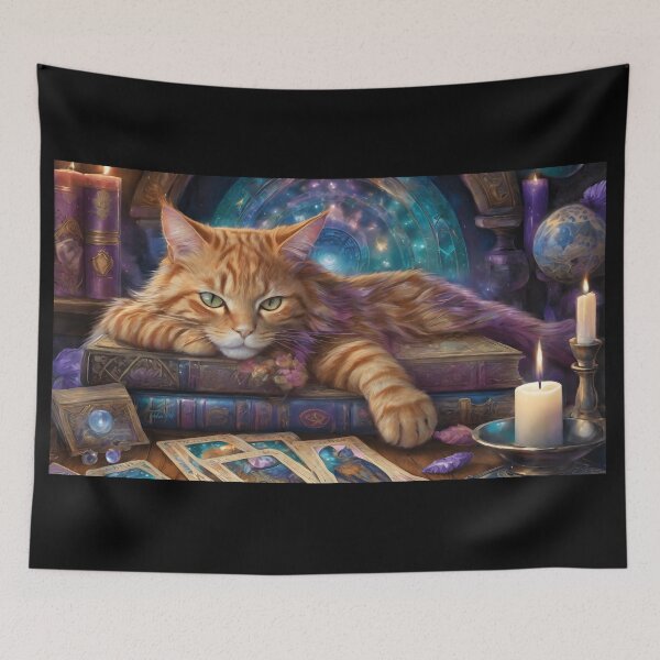 Item preview, Witches Familiars Ginger Cat designed and sold by Spellhorn13.