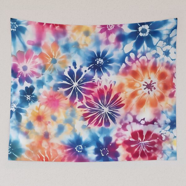 Item preview, Blue and Pink Shibori Tye Dye Flower designed and sold by Tamas Das.
