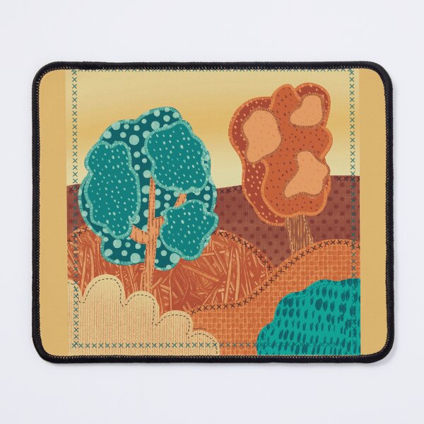 Item preview, forest illustration in patchwork style designed and sold by AnVag.