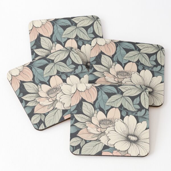 Aperçu de l'œuvre motif floral des années 1950 créée et vendue par GasconyPassion.