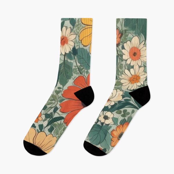 Aperçu de l'œuvre motif floral des années 1950 créée et vendue par GasconyPassion.