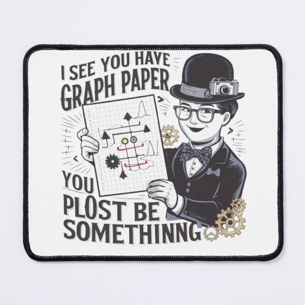 Item preview, I See You Have Graph Paper You Must Be Plotting Something Funny Math Pun designed and sold by Obinne.