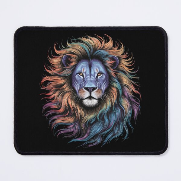 Item preview, Majestic Rainbow Mane Lion 3 designed and sold by MyNiceDesigns.
