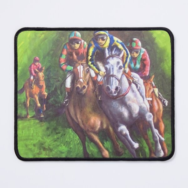 Item preview, Racehorses coming round the final bend designed and sold by PruDesigns.