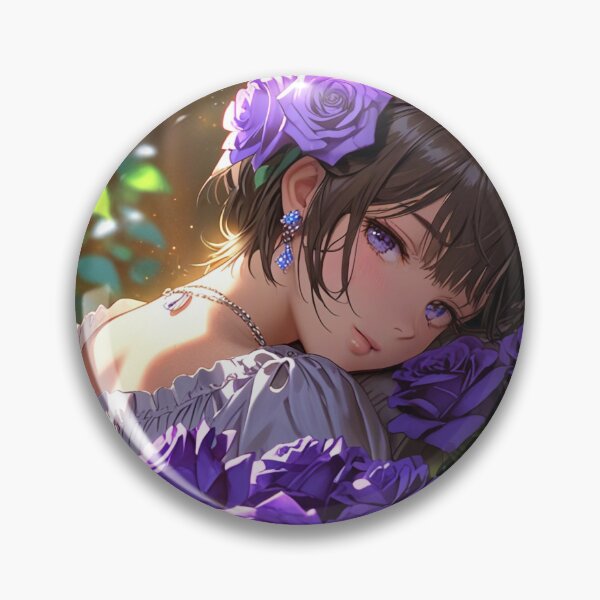 Item preview, Beauty of purple roses lady. designed and sold by PatDoArt.