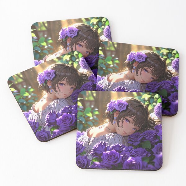 Item preview, Beauty of purple roses lady. designed and sold by PatDoArt.