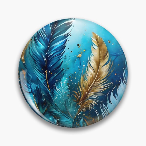Item preview, Gold and Teal Feathers designed and sold by Tau Tia L Douglass.