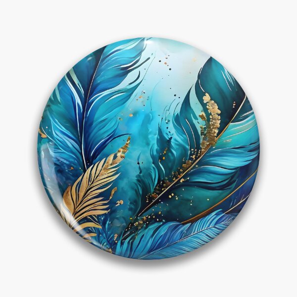 Item preview, Gold and Teal Feathers designed and sold by Tau Tia L Douglass.