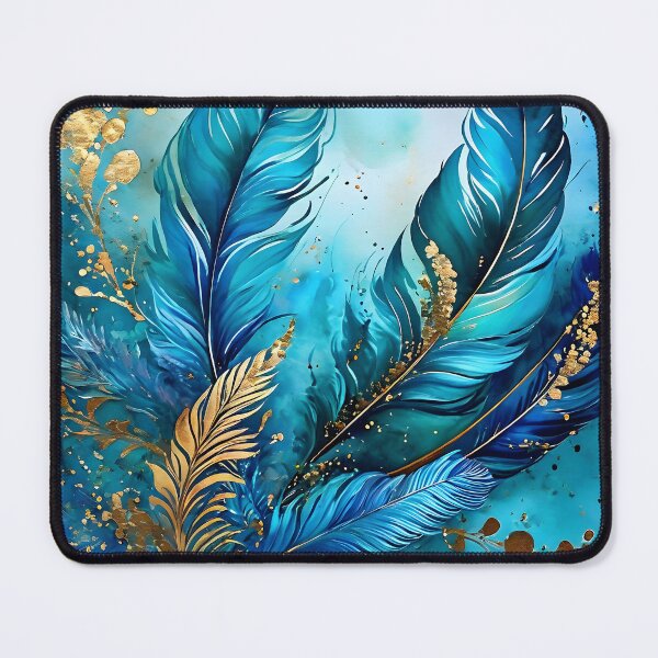 Item preview, Gold and Teal Feathers designed and sold by Tau Tia L Douglass.