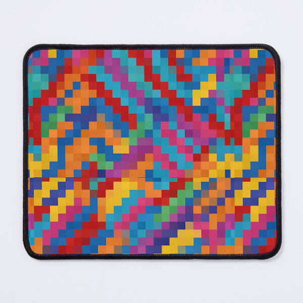 Item preview, Pixel rainbow colorful pattern zig zag square  designed and sold by cheekylorns.