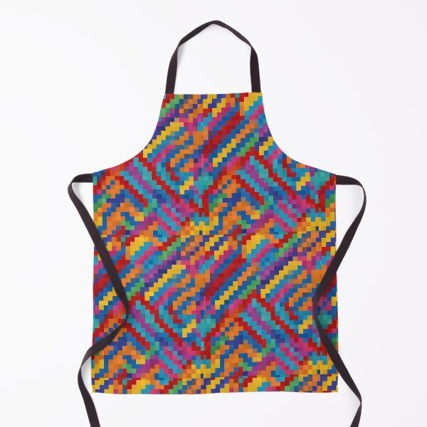 Item preview, Pixel rainbow colorful pattern zig zag square  designed and sold by cheekylorns.