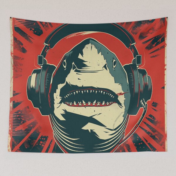 Item preview, Shark With Headphones: He Loves the Music! designed and sold by WaveVisions.