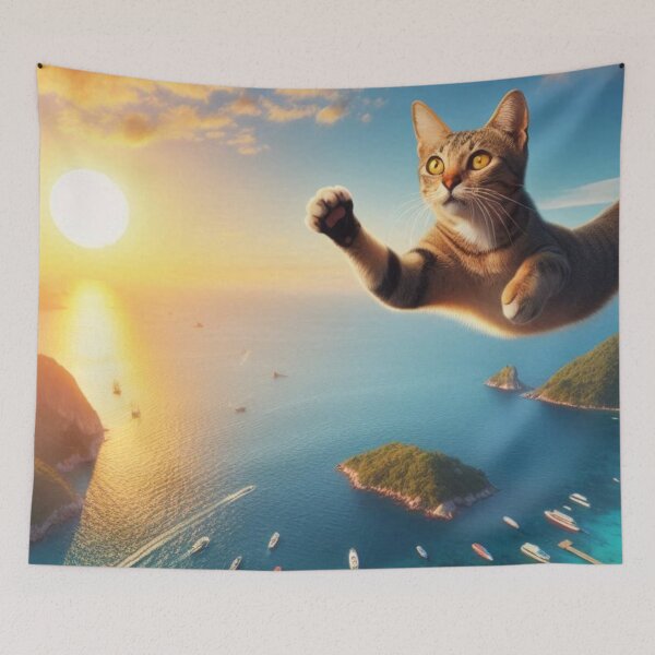 Item preview, swimming cat - cat on holiday - flying cat designed and sold by Constructive27.