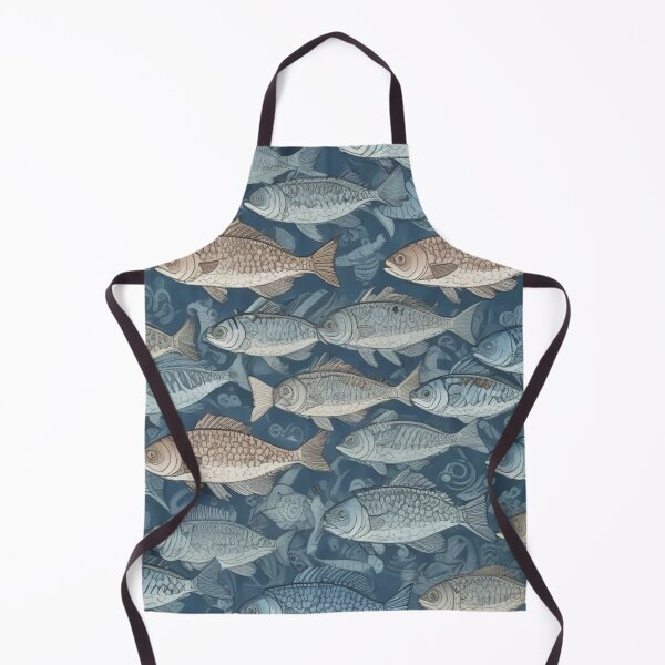 Item preview, Retro blue fish designed and sold by GasconyPassion.