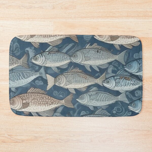Item preview, Retro blue fish designed and sold by GasconyPassion.
