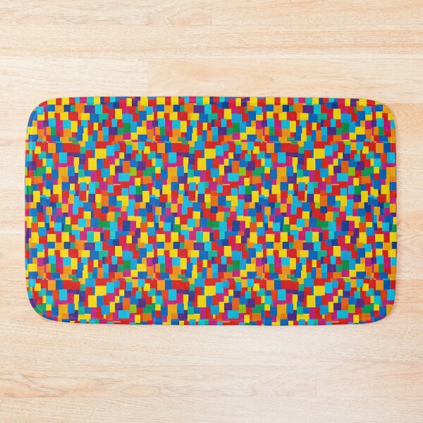 Item preview, Pixel rainbow summer vacation colorful pattern square  designed and sold by cheekylorns.