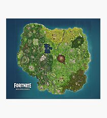 Fortnite Ultra HD 4k Map Season 4 Photographic Print