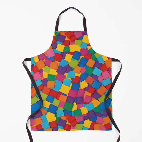 Item preview, Rainbow confetti square bright colorful Summer vacation gift idea fun pattern designed and sold by cheekylorns.