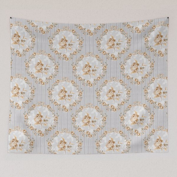 Aperçu de l'œuvre Motif patchwork de motifs floraux ethniques roses créée et vendue par StudioGlouna.