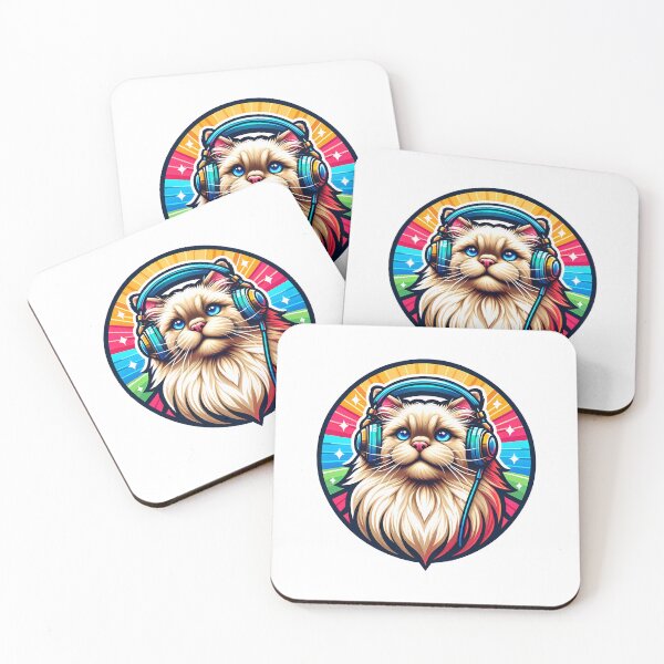 Item preview, Himalayan Cat Enjoying Music designed and sold by EnchantSticks.
