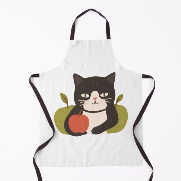 Item preview, Cute chubby funny kitty apple lover. designed and sold by SaraSumi.