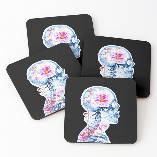 Item preview, X-ray of skull with flowers designed and sold by MagicColorPrint.