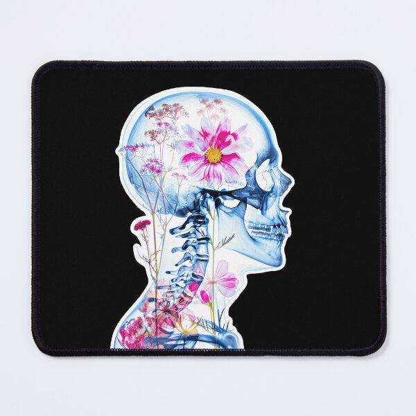 Item preview, X-ray of skull with flowers designed and sold by MagicColorPrint.