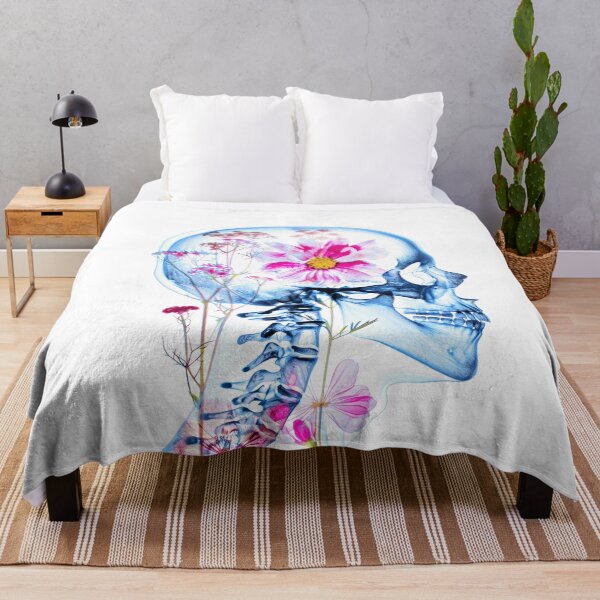 Item preview, X-ray of skull with flowers designed and sold by MagicColorPrint.