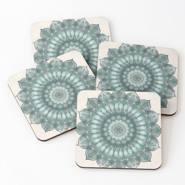 Item preview, Turquoise Mandala of Clear Communication for the Throat Chakra designed and sold by monchie.