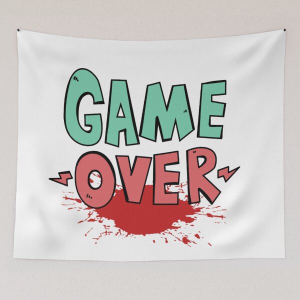 Item preview, A GAME OVER sticker  designed and sold by ARTofBito.